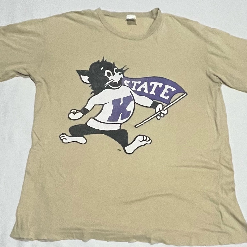 Vintage 90s Kansas State Wildcats Single Stitch University shirt